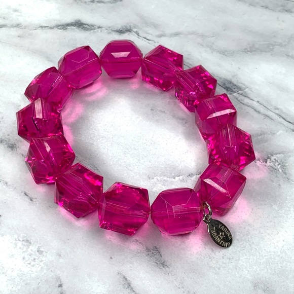 Tarina Tarantino Pink Classic Lucite Bracelet